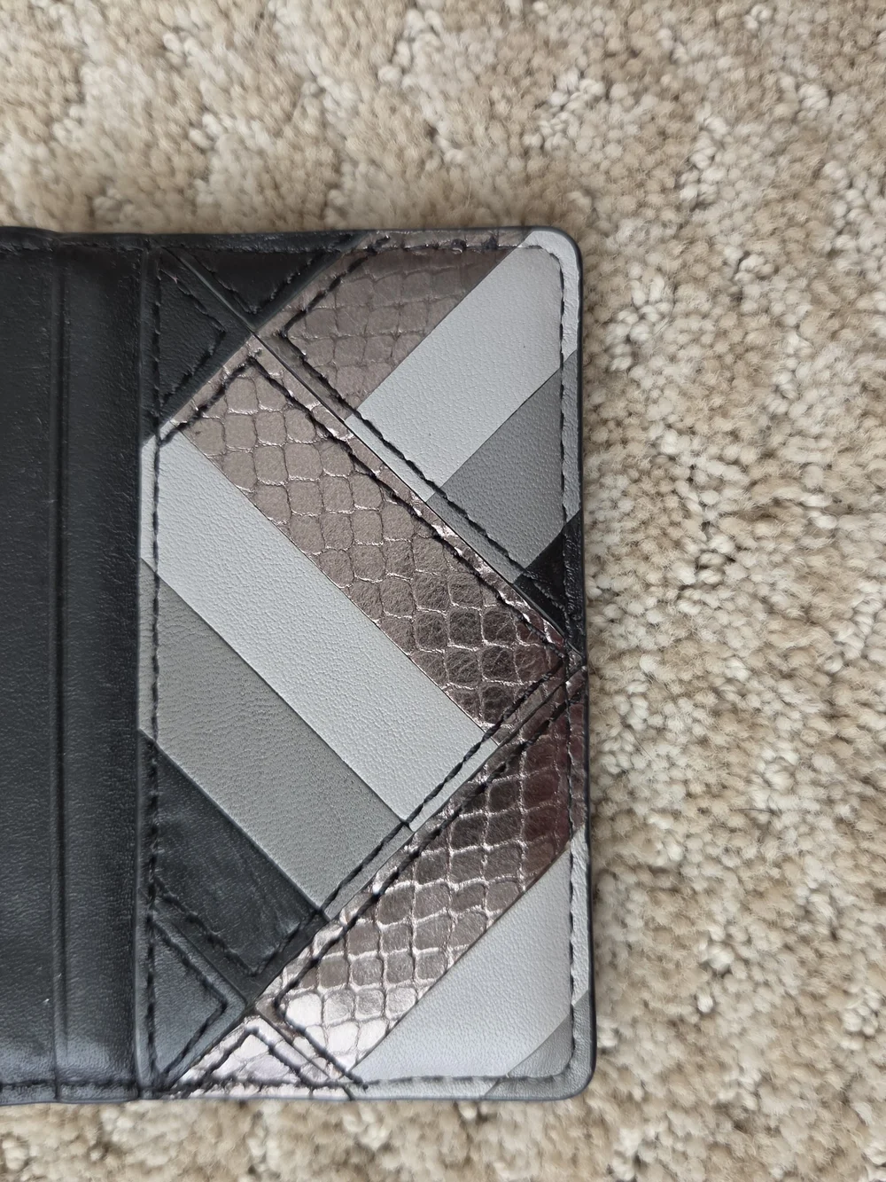 Michael Kors Card Cases Bundle of 2: Brown with Gold Plaque, Silver/Black/Gray